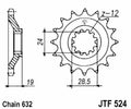 Piñón JT SPROCKETS acero estándar 524 - Paso 630 JT SPROCKETS JTF524.15