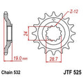 Piñon JT 525 de acero con 17 dientes JT SPROCKETS JTF525.17
