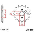 Piñon JT 569 de acero con 10 dientes JT SPROCKETS JTF569.10