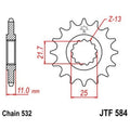 Piñón JT SPROCKETS acero estándar 584 - Paso 532 JT SPROCKETS JTF584.16