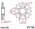 Piñón JT 709 de acero con 16 dientes JT SPROCKETS JTF709.16