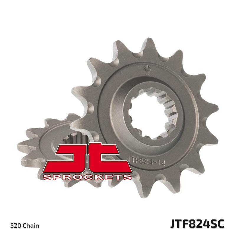 Piñón JT SPROCKETS acero autolimpiable 824 - Paso 520 JT SPROCKETS JTF824.14SC