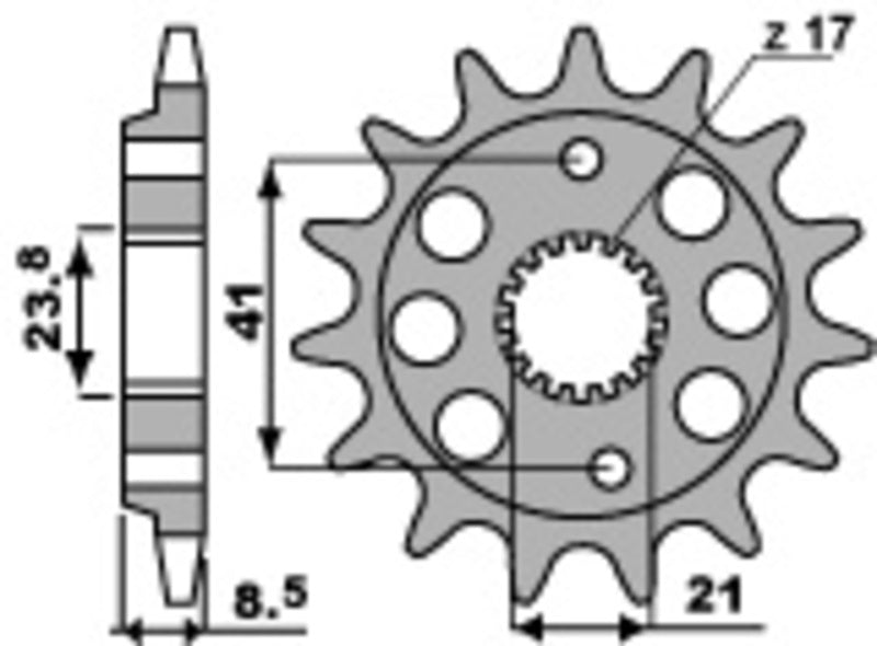 Piñón PBR acero 2071 - 520 PBR 2071.14.18NC