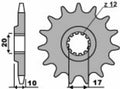 Piñón PBR 13 dientes para cadena paso 520 Husqvarna CR/WR 125 PBR 2074.13.18NC