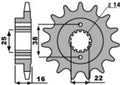 Piñón PBR 15 dientes acero 2075-tipo paso 520 Ducati PBR 2075.15.18NC