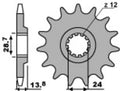 Piñón PBR acero 2077 - 530 PBR 2077.16.18NC