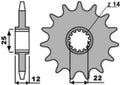 Piñón PBR acero 2102 - 520 PBR 2102.12.18NC