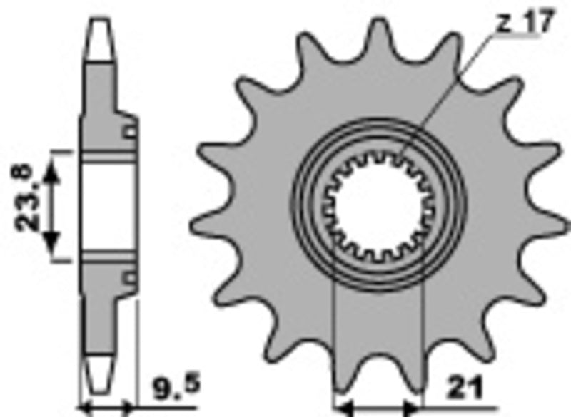 Piñón PBR acero 2134 - 520 PBR 2134.15.18NC