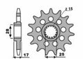 Piñón PBR Racing acero estándar 2250 - Paso 520 PBR 2250.14.18NC