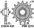 Piñón PBR acero estándar 2275 - Paso 520 PBR 2275.13.18NC