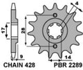 Piñón PBR acero estándar 2289 - Paso 428 PBR 2289.14.18.NC