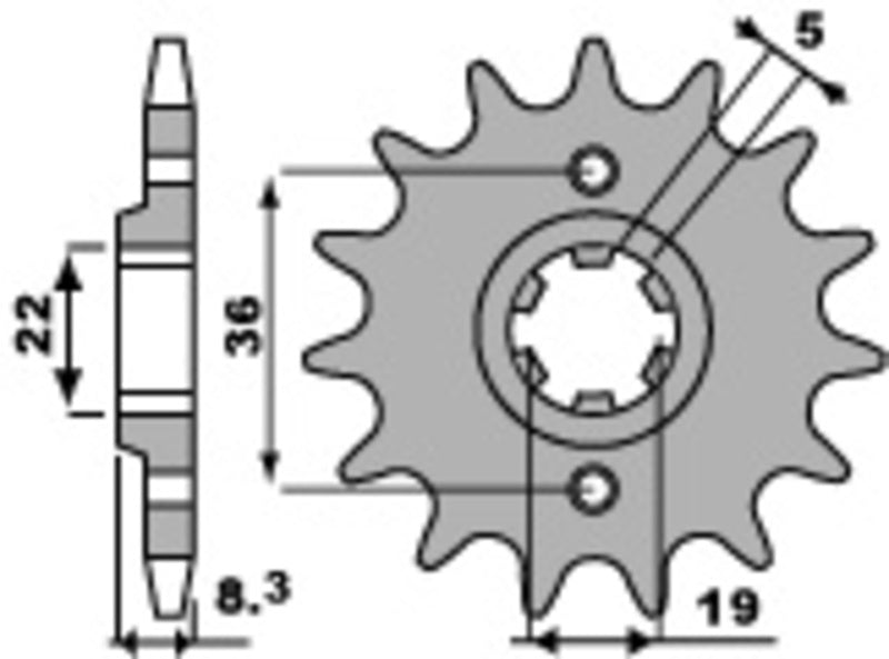 Piñón PBR acero 2502 - 520 PBR 2502.12.18NC