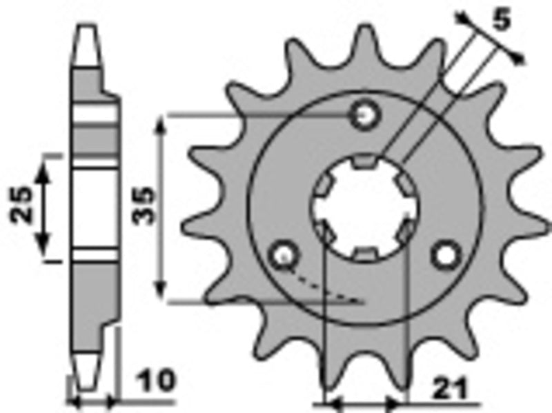 Piñón PBR acero 412 - 520 PBR 412.14.18NC