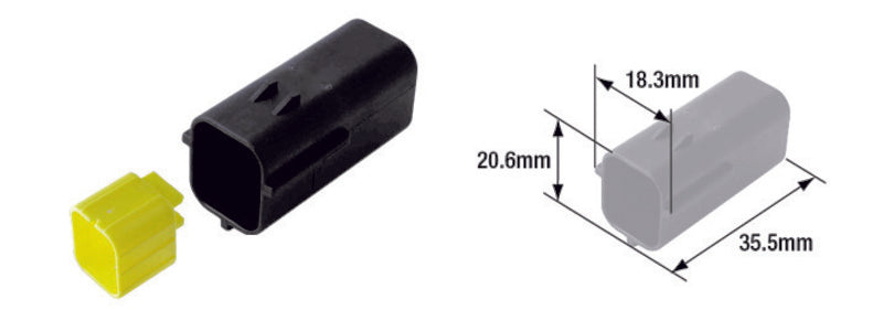 Bolsa de 3 conectores macho hermético TOURMAX tipo 070 (FRA) TOURMAX ETP-66