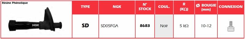 Pipa Bujía NGK SD05FGA NGK 8683