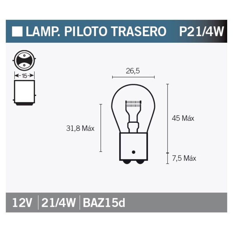 Caja de 10 lámparas OSRAM 7225 OSRAM 7225