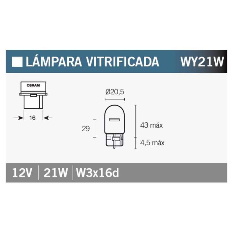Caja de 10 lámparas OSRAM 7504 OSRAM 7504