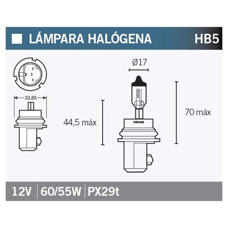 Lámpara OSRAM 9007 HB5 OSRAM 9007