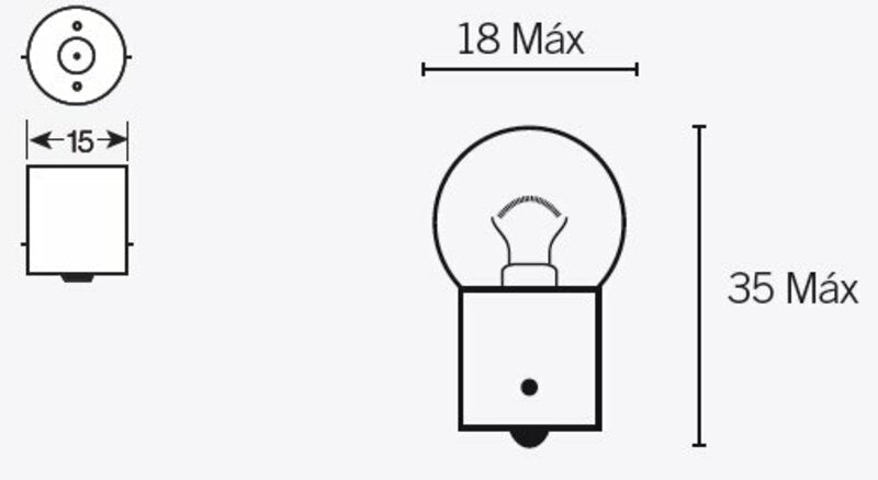 Caja de 10 lámparas BILUX 6V10W TECNIUM 14664
