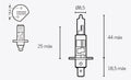LAMPARA HALOGENA H1 V PARTS 14636