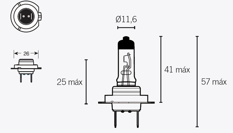 LAMPARA HALOGENA H7 V PARTS 14641