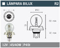 LAMPARA BILUX 12V45/40W V PARTS 14665