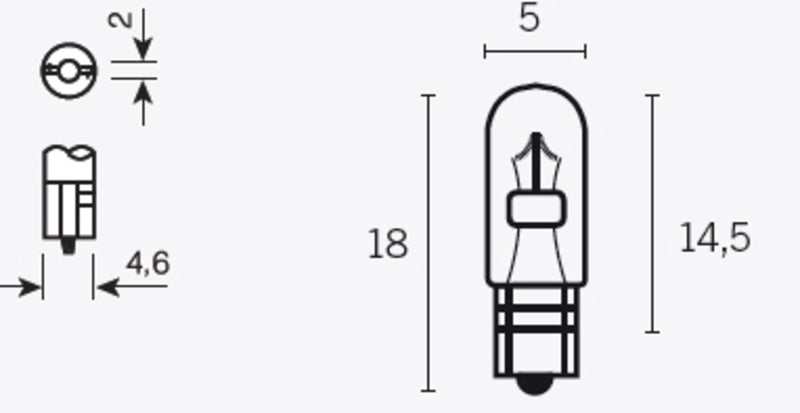 Caja de 10 lámparas 12V1.2W V PARTS 14685