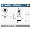 LAMPARA HALOGENA HS1 V PARTS HS1