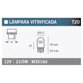 Caja de 10 lámparas 12V21/5W DOBLE FILAMENTO V PARTS T20