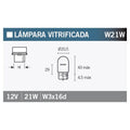 Caja de 10 lámparas 12V21W V PARTS W21W-1