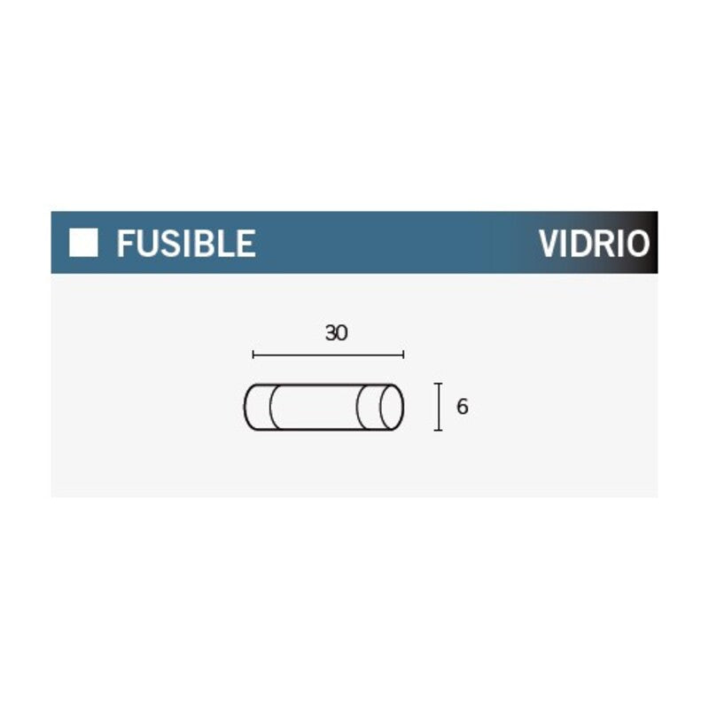 Caja de 100 fusibles 10A 30MM V PARTS 6X30-10A