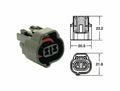 Terminal de cable hembra serie 090 SMTO BIHR tipo original  2 via negro - 5 uds BIHR 3202A0812
