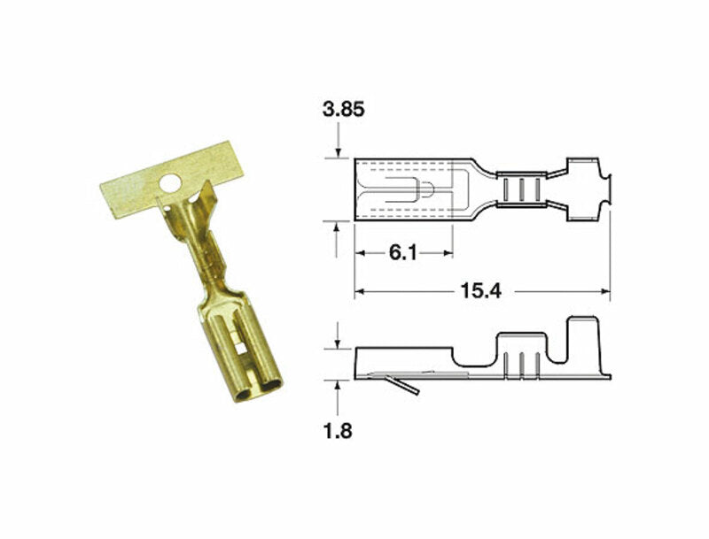 Terminal de cable hembra serie 110 ML BIHR Ø0,85mm²/1,25mm² - 50uds BIHR FM110-06BT5