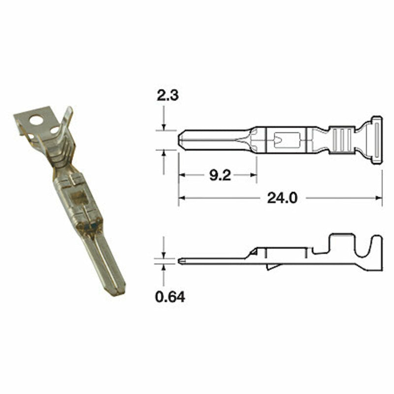 Terminal de cable macho serie090 FRKW BIHR Ø0,5mm²/0,85mm² BIHR 1101A0201