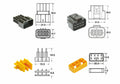 Juego de conectores 8 vias Series 090 FRKW BIHR tipo original - 5 Juegos completo BIHR 90FRKW.8P
