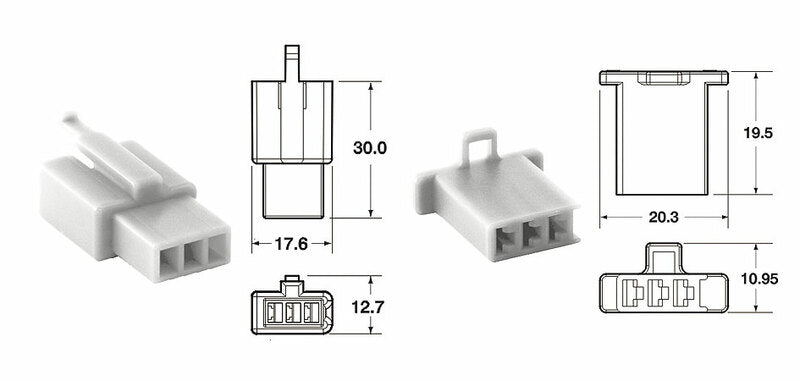Juego de conectores 3 vias 110 ML BIHR tipo original Ø0,5mm²/0,85mm² - 5 Juegos completo BIHR 110ML.3P
