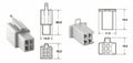 Juego de conectores 4 vias 110 ML BIHR tipo original Ø0,5mm²/0,85mm² - 5 Juegos completo BIHR 110ML.4P