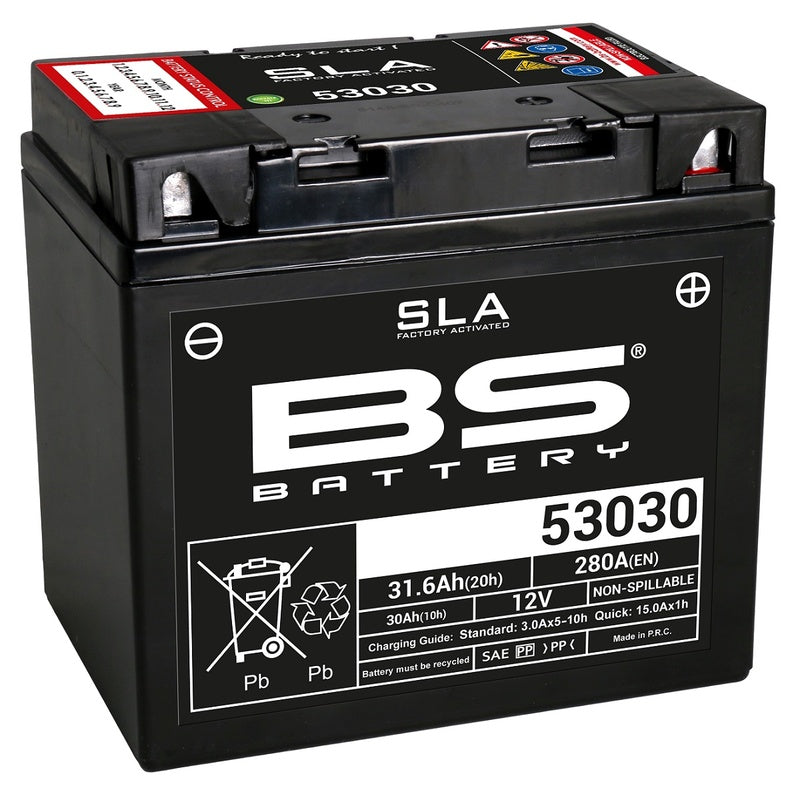 Batería BS BATTERY SLA sin mantenimiento activada en fábrica 53030 BS BATTERY 300880