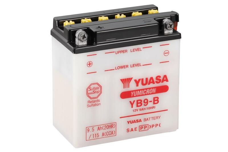 Batería YUASA YB9-B Combipack (con electrolito) YUASA YB9-B-ACID