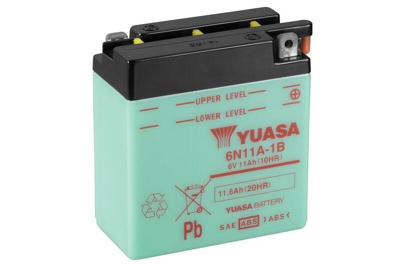 Batería YUASA 6N11A-1B Dry charged (sin electrolito) YUASA 6N11A-1B