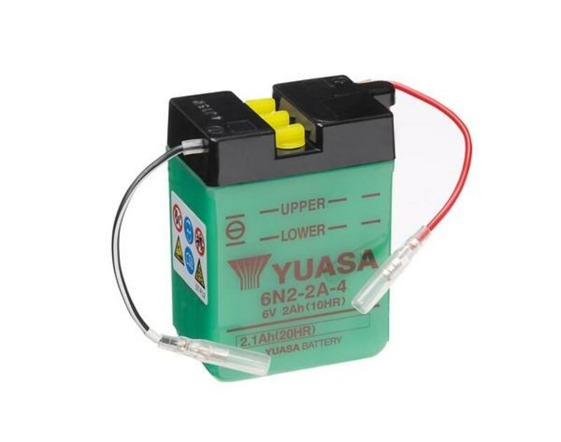 Batería YUASA 6N2-2A-4 Dry charged (sin electrolito) YUASA 6N2-2A-4