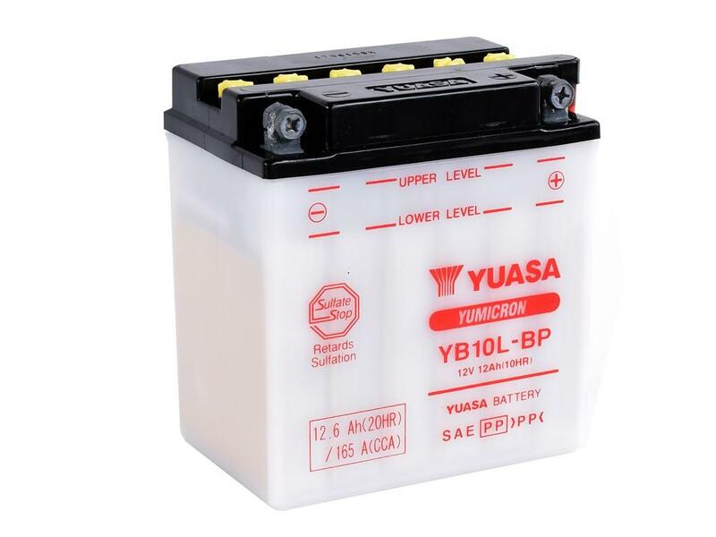 Batería YUASA YB10L-BP Dry charged (sin electrolito) YUASA YB10L-BP