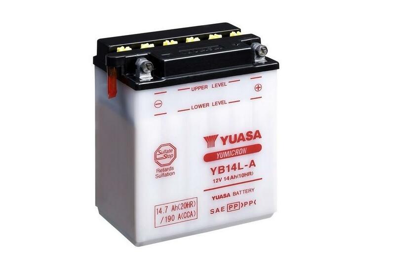 Batería YUASA YB14L-A Dry charged (sin electrolito) YUASA YB14L-A