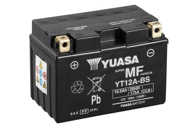 Batería YUASA YT12A-BS Combipack (con electrolito) YUASA YT12A-BS