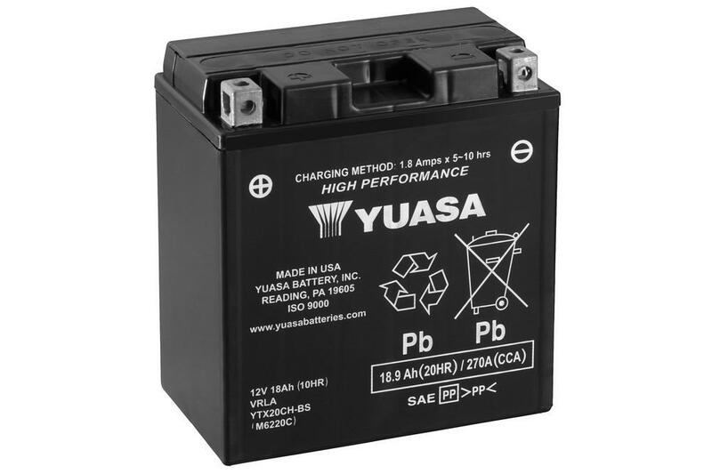 Batería YUASA YTX20CH-BS Combipack (con electrolito) YUASA YTX20CH-BS
