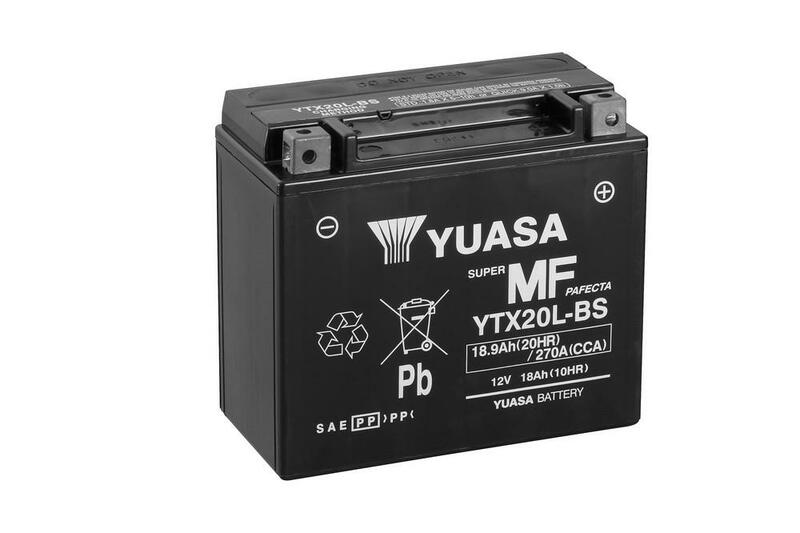 Batería YUASA YTX20L-BS Combipack (con electrolito) YUASA YTX20L-BS