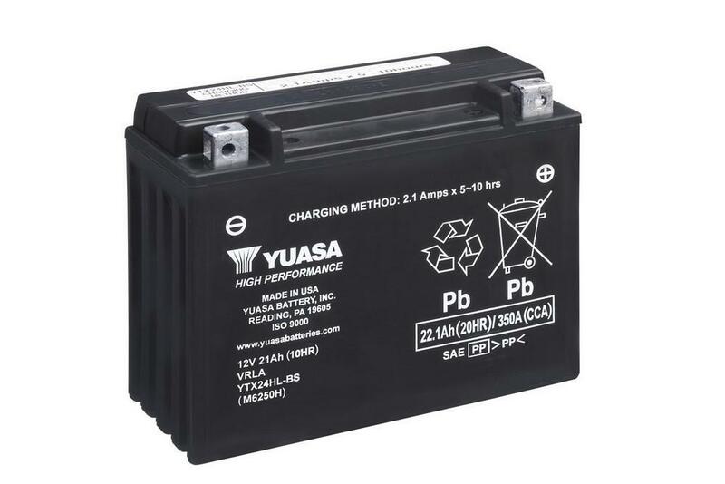 Batería YUASA YTX24HL-BS Combipack (con electrolito) YUASA YTX24HL-BS