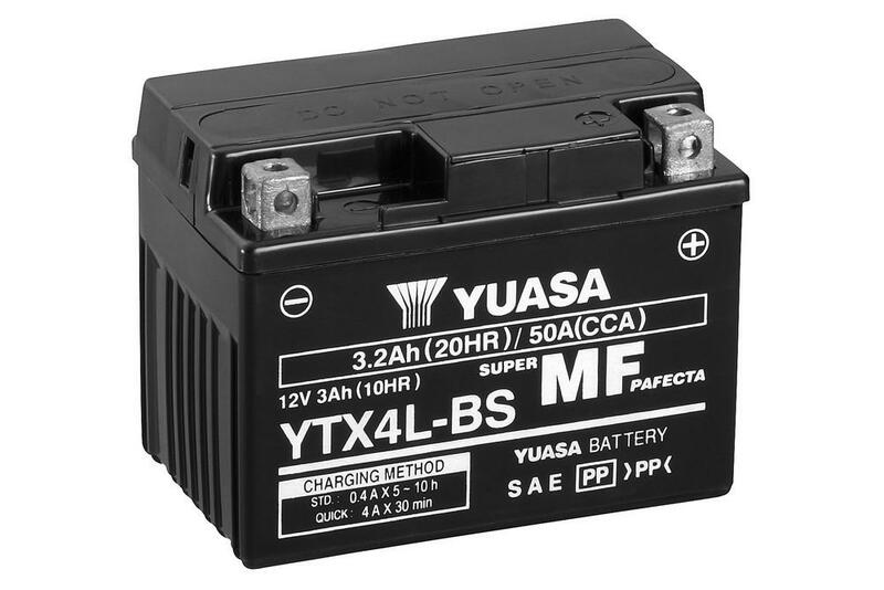 Batería YUASA YTX4L-BS Combipack (con electrolito) YUASA YTX4L-BS