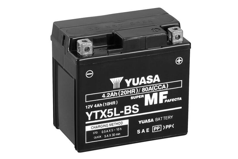 Batería YUASA YTX5L-BS Combipack (con electrolito) YUASA YTX5L-BS