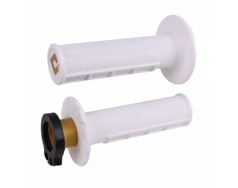 Puños ODI MX V2 Lock-On Haf-Waffle Blanco ODI H36HWW